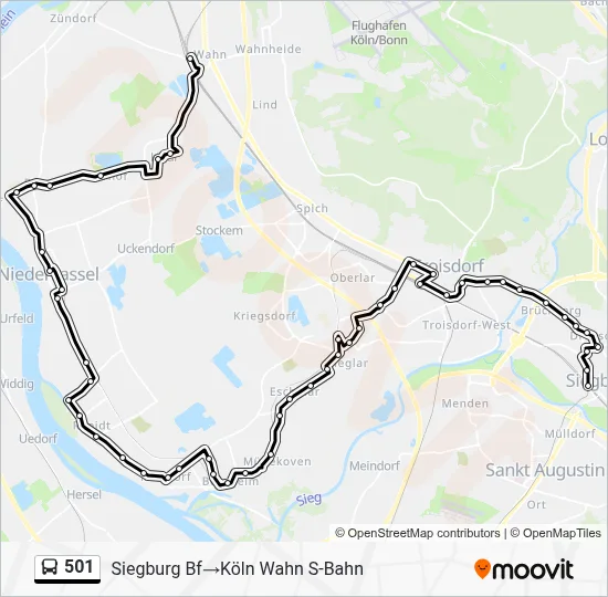 501 Bus Line Map