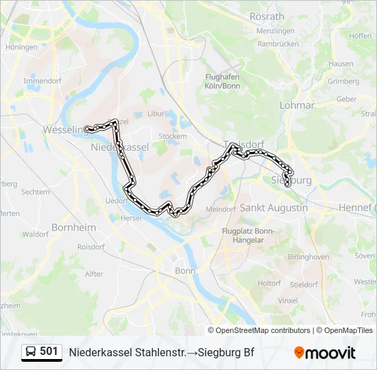 501 Bus Line Map