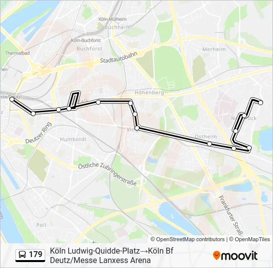 Автобус 179: карта маршрута