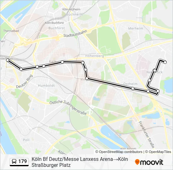 Автобус 179: карта маршрута