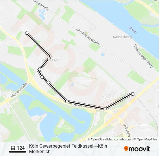 124 Bus Line Map