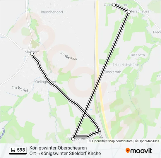 598 Bus Line Map