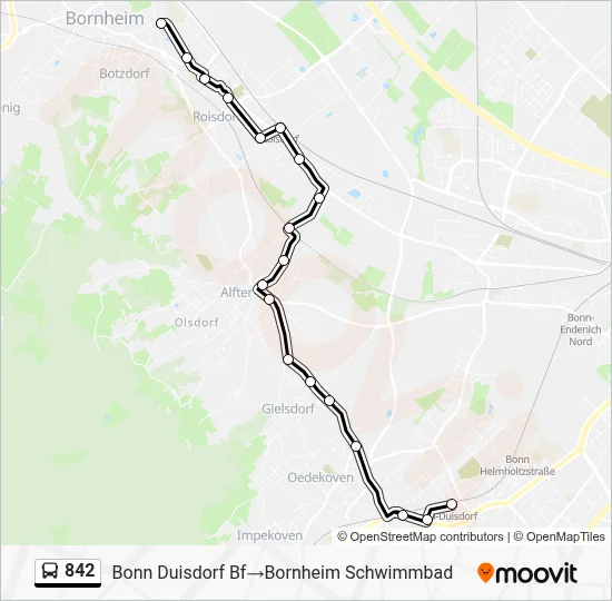 842 Bus Line Map