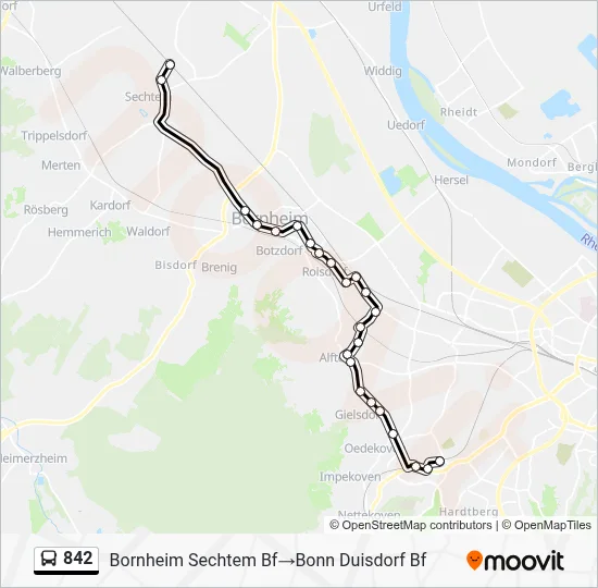 842 Bus Line Map
