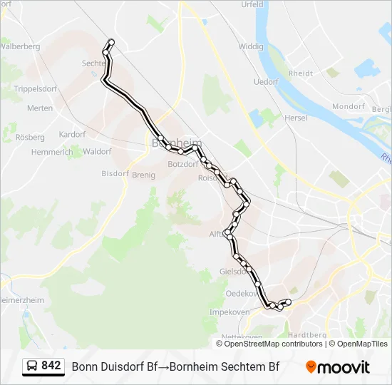 842 Bus Line Map