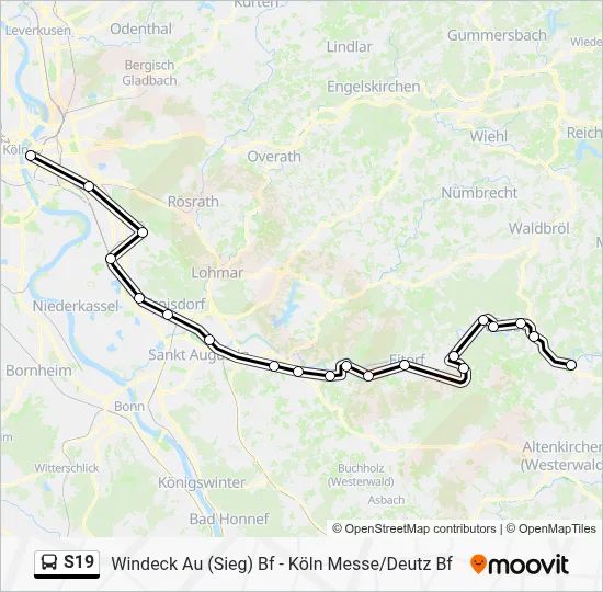 S19 Bus Line Map