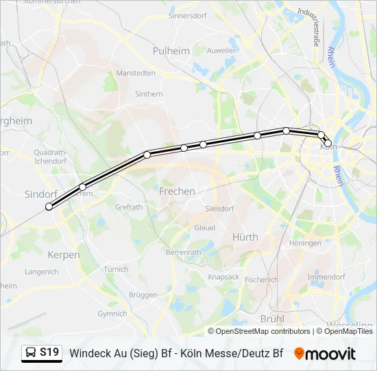 S19 Bus Line Map