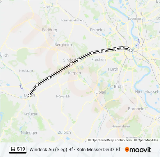 S19 Bus Line Map