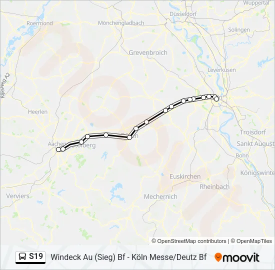 S19 Bus Line Map