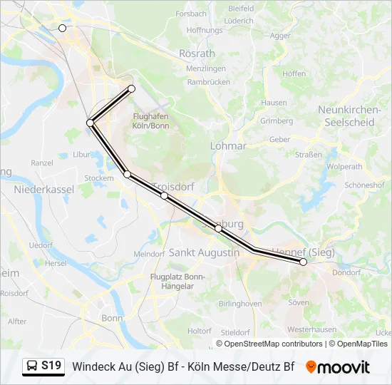 S19 Bus Line Map