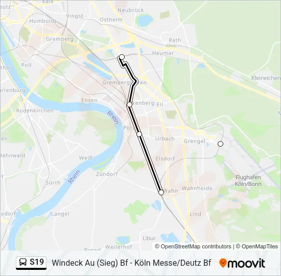 S19 Bus Line Map