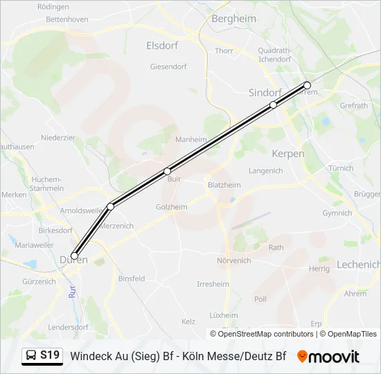 S19 Bus Line Map