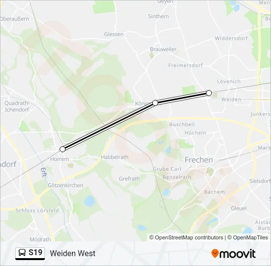 S19 Bus Line Map