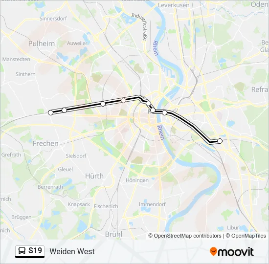 S19 Bus Line Map