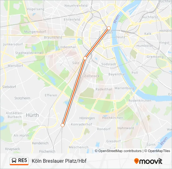 RE5 Bus Line Map
