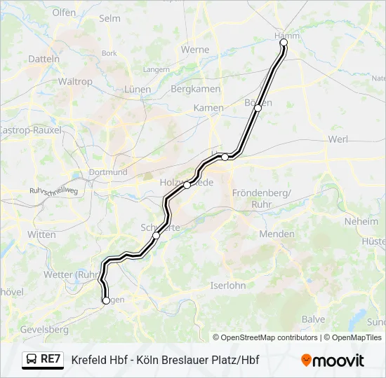 RE7 Bus Line Map
