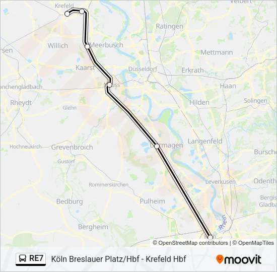 RE7 Bus Line Map