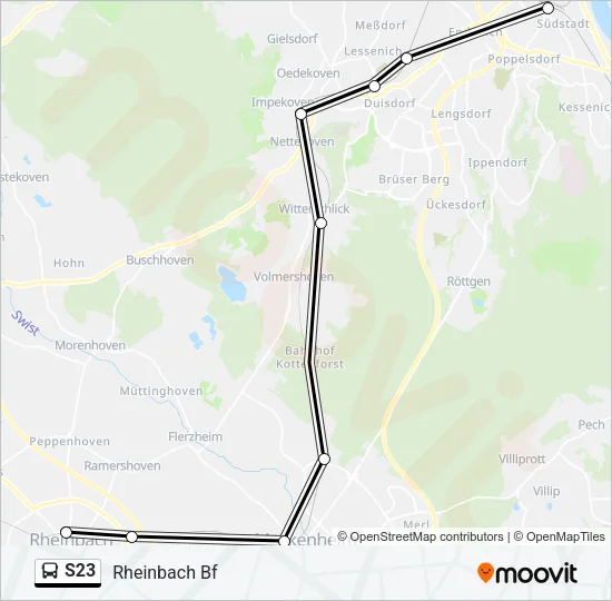S23 Bus Line Map