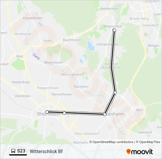 S23 Bus Line Map