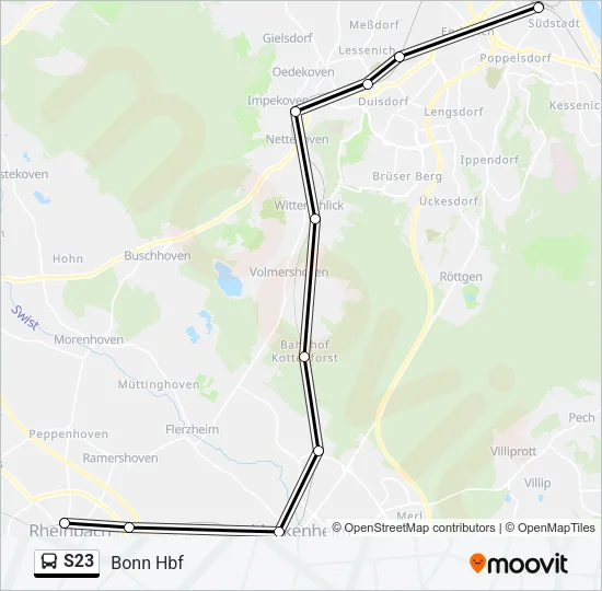 S23 Bus Line Map