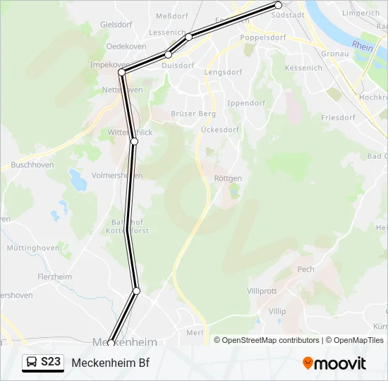 S23 Bus Line Map