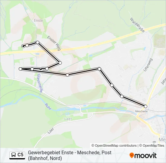 C5 Bus Line Map
