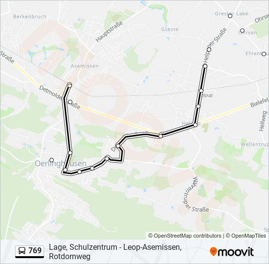 769 bus Line Map