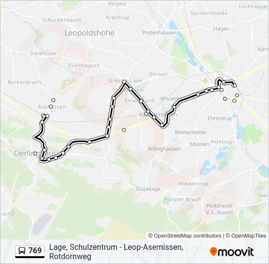 769 Bus Line Map