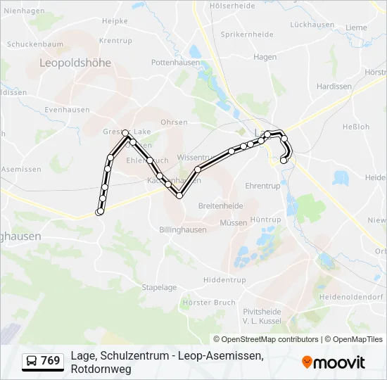 769 Bus Line Map