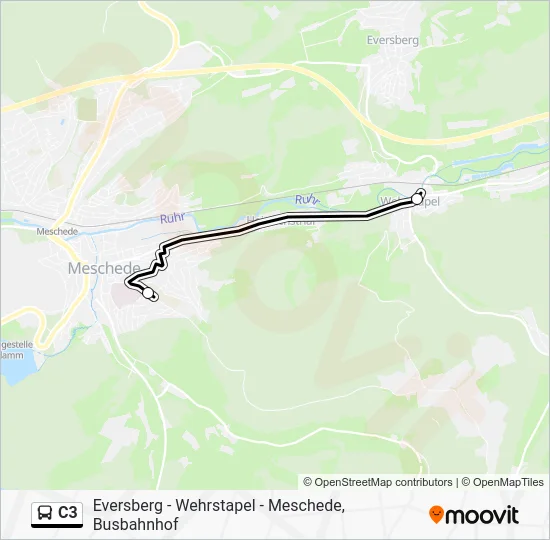 Автобус C3: карта маршрута
