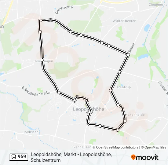 959 Bus Line Map