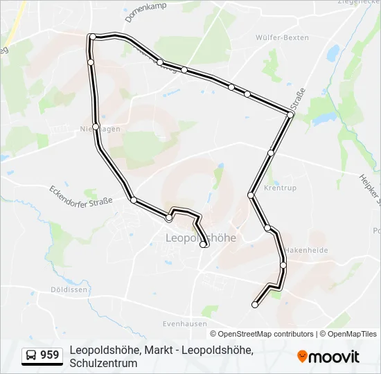 959 Bus Line Map