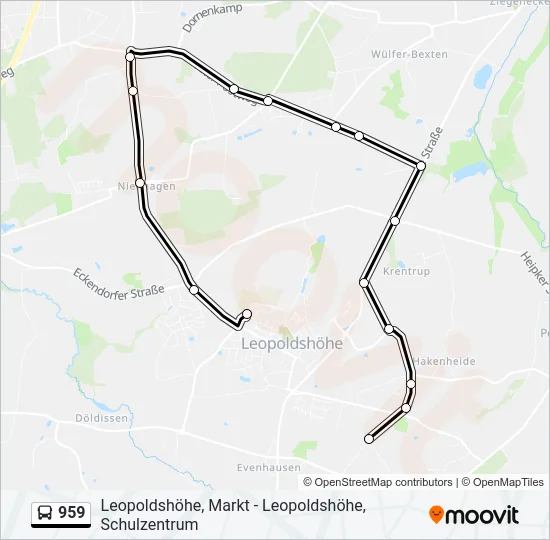 959 Bus Line Map