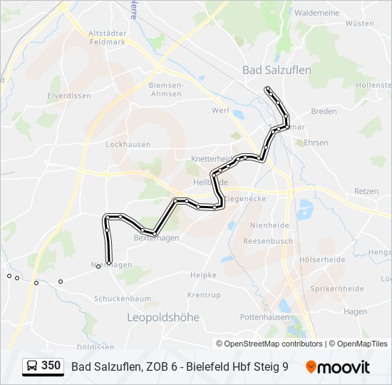 350 bus Line Map