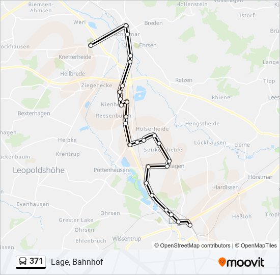 371 bus Line Map