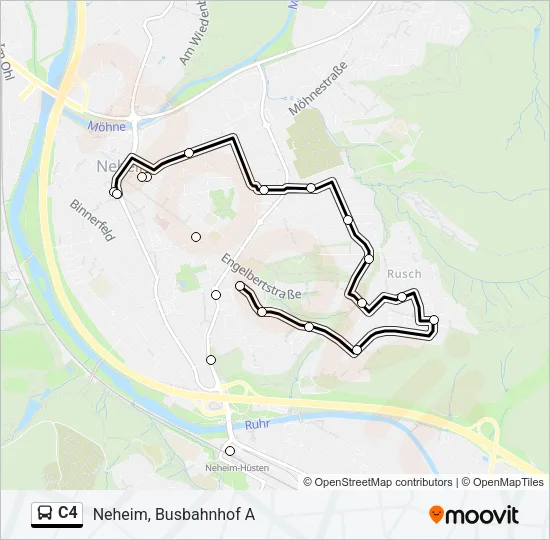 C4 Bus Line Map