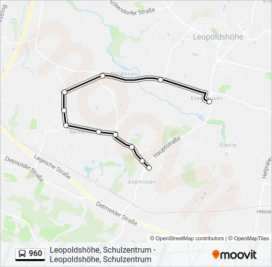 960 Bus Line Map