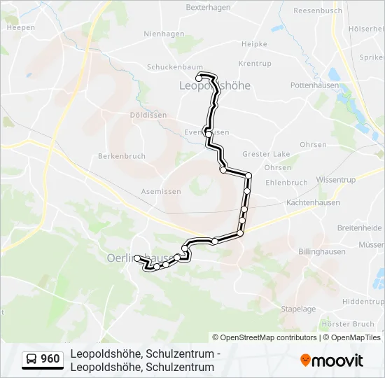 960 Bus Line Map