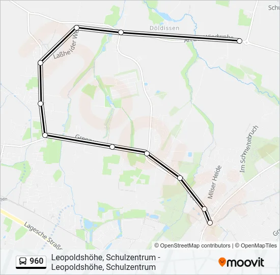 960 Bus Line Map