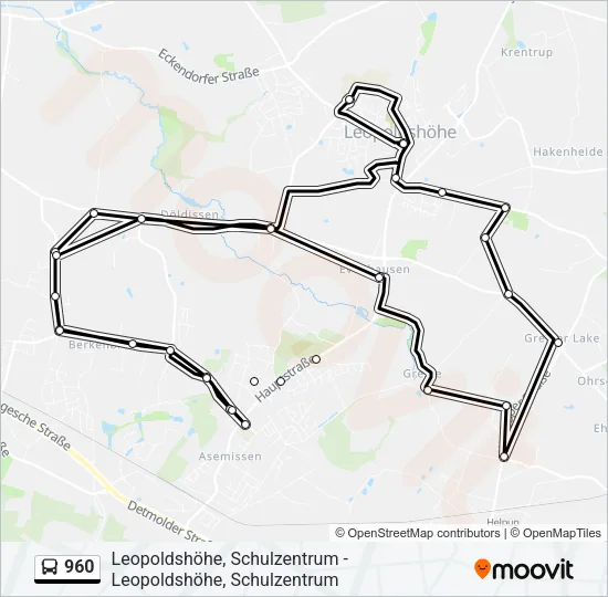 960 Bus Line Map