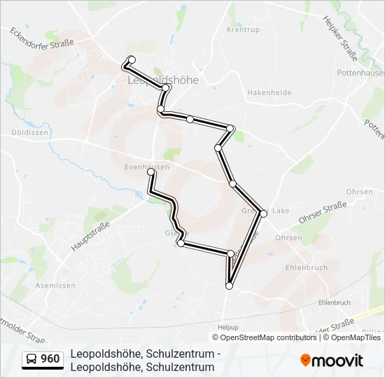 960 Bus Line Map