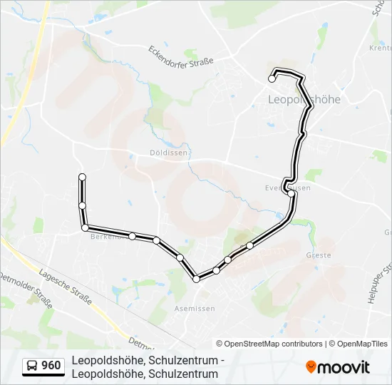 960 Bus Line Map