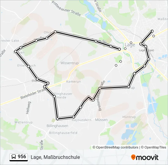 956 Bus Line Map