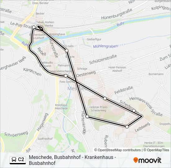 C2 Bus Line Map