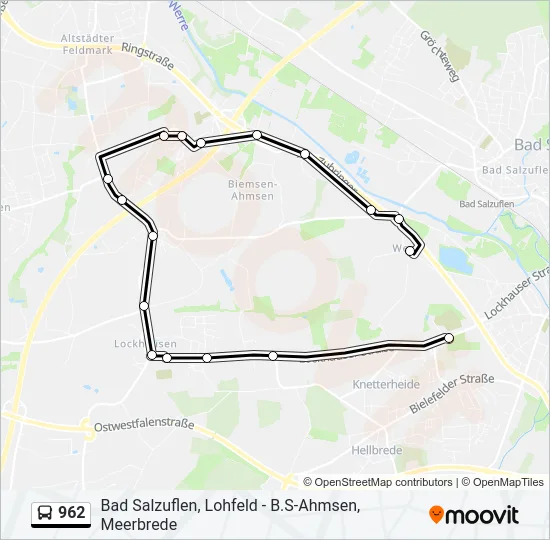 962 Bus Line Map