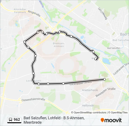 962 Bus Line Map
