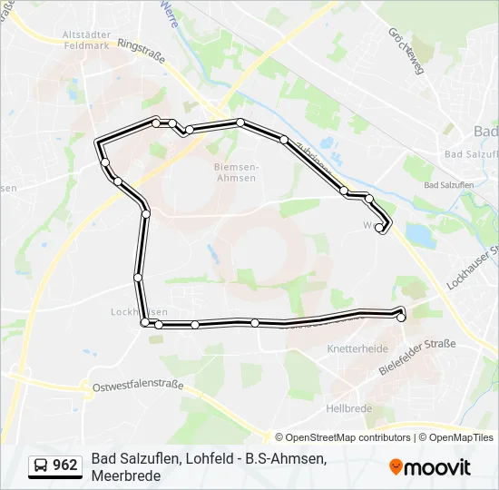 962 Bus Line Map