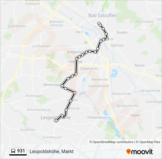 931 Bus Line Map