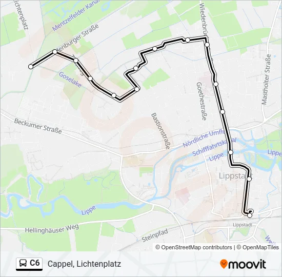 C6 Bus Line Map