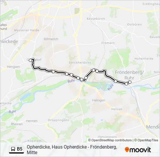 B5 Bus Line Map